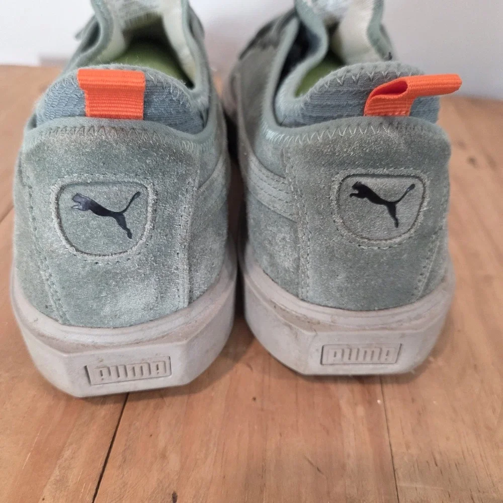 Puma Breaker Sneakers Mens US 12 Green Suede Lace Up Casual Shoes Low Top